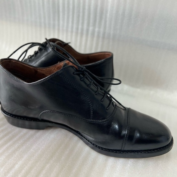 Cole Haan Mens Shoes Black Williams Cap Toe Oxford Leather Vibram Italy 7.5B - Picture 6 of 16